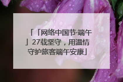 「网络中国节·端午」27载坚守，用温情守护旅客端午安康