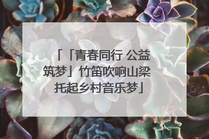 「青春同行 公益筑梦」竹笛吹响山梁 托起乡村音乐梦
