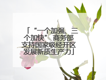 “一个加强、三个加快” 商务部支持国家级经开区发展新质生产力