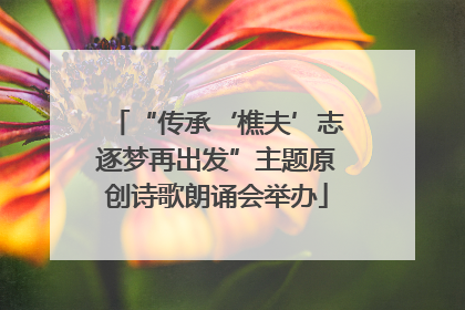 “传承‘樵夫’志逐梦再出发”主题原创诗歌朗诵会举办