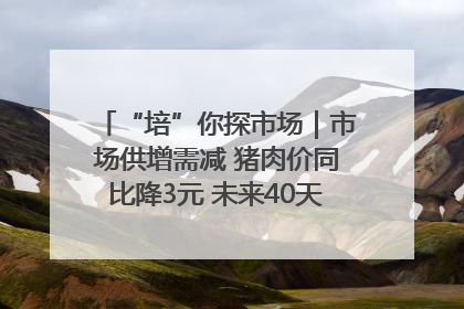 “培”你探市场｜市场供增需减 猪肉价同比降3元 未来40天便宜猪肉敞开吃
