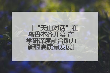 “天山对话”在乌鲁木齐开幕 产学研深度融合助力新疆高质量发展