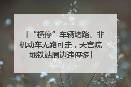 “横停”车辆堵路、非机动车无路可走，天宫院地铁站周边违停多