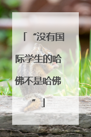 “没有国际学生的哈佛不是哈佛”