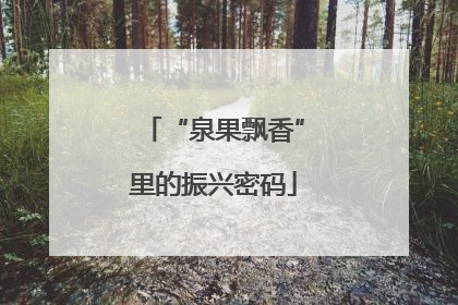 “泉果飘香”里的振兴密码