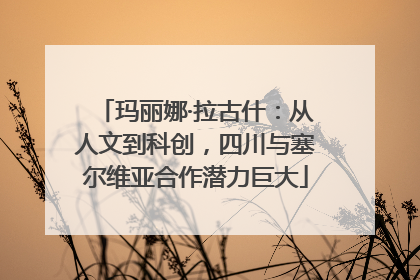 玛丽娜·拉古什：从人文到科创，四川与塞尔维亚合作潜力巨大
