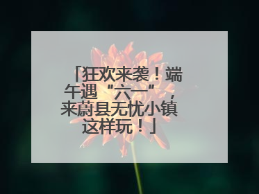 狂欢来袭！端午遇“六一”，来蔚县无忧小镇这样玩！