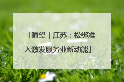 瞭望｜江苏：松绑准入激发服务业新动能