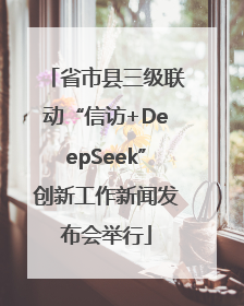 省市县三级联动“信访+DeepSeek”创新工作新闻发布会举行
