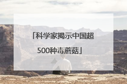 科学家揭示中国超500种毒蘑菇