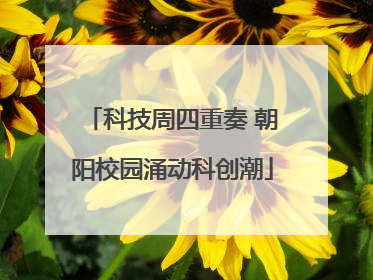 科技周四重奏 朝阳校园涌动科创潮