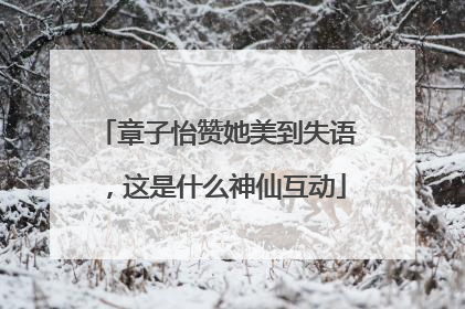 章子怡赞她美到失语，这是什么神仙互动