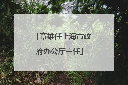 章雄任上海市政府办公厅主任