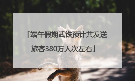 端午假期武铁预计共发送旅客380万人次左右