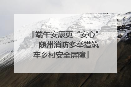 端午安康更“安心”——随州消防多举措筑牢乡村安全屏障