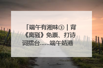 端午有湘味③｜背《离骚》免票、打诗词擂台……端午靖港古镇趣味多