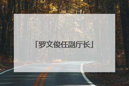 罗文俊任副厅长