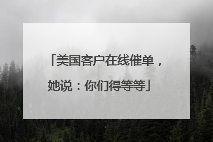美国客户在线催单，她说：你们得等等