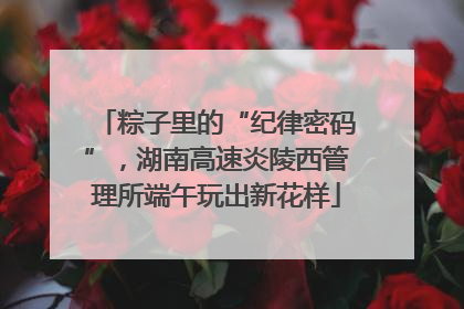 粽子里的“纪律密码”，湖南高速炎陵西管理所端午玩出新花样