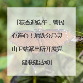 粽香迎端午，警民心连心！地铁分局灵山卫站派出所开展党建联建活动