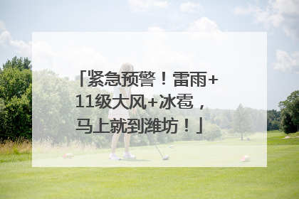紧急预警！雷雨+11级大风+冰雹，马上就到潍坊！