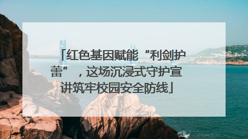 红色基因赋能“利剑护蕾”，这场沉浸式守护宣讲筑牢校园安全防线