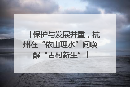 保护与发展并重，杭州在“依山理水”间唤醒“古村新生”