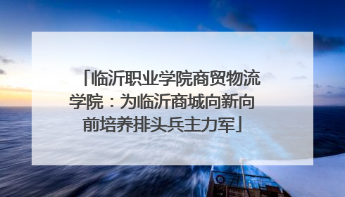 临沂职业学院商贸物流学院：为临沂商城向新向前培养排头兵主力军