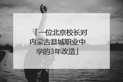 一位北京校长对内蒙古县城职业中学的3年改造