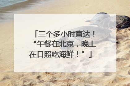 三个多小时直达！“午餐在北京，晚上在日照吃海鲜！”