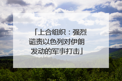 上合组织：强烈谴责以色列对伊朗发动的军事打击