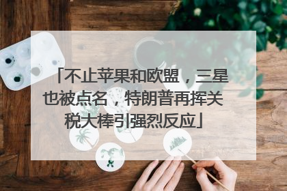 不止苹果和欧盟，三星也被点名，特朗普再挥关税大棒引强烈反应