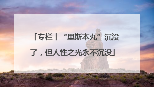 专栏丨“里斯本丸”沉没了，但人性之光永不沉没