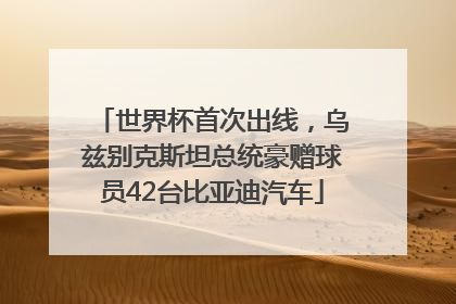世界杯首次出线，乌兹别克斯坦总统豪赠球员42台比亚迪汽车