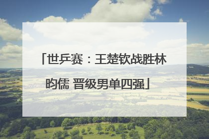 世乒赛：王楚钦战胜林昀儒 晋级男单四强