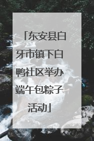 东安县白牙市镇下白鸭社区举办端午包粽子活动