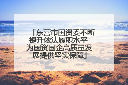 东营市国资委不断提升依法履职水平 为国资国企高质量发展提供坚实保障