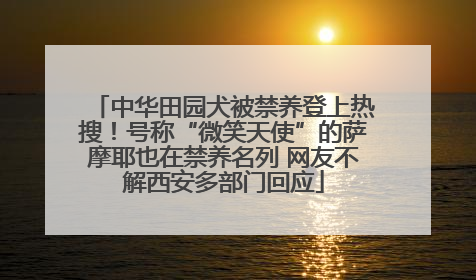 中华田园犬被禁养登上热搜！号称“微笑天使”的萨摩耶也在禁养名列 网友不解西安多部门回应