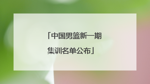 中国男篮新一期集训名单公布