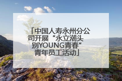 中国人寿永州分公司开展“永立潮头 别YOUNG青春”青年员工活动