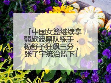 中国女篮继续拿弱旅波黑队练手，杨舒予狂飙三分，张子宇统治篮下