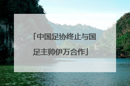 中国足协终止与国足主帅伊万合作