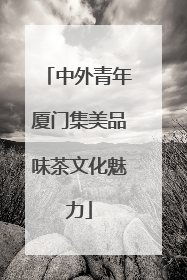 中外青年厦门集美品味茶文化魅力