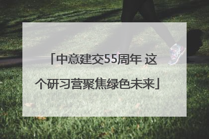 中意建交55周年 这个研习营聚焦绿色未来
