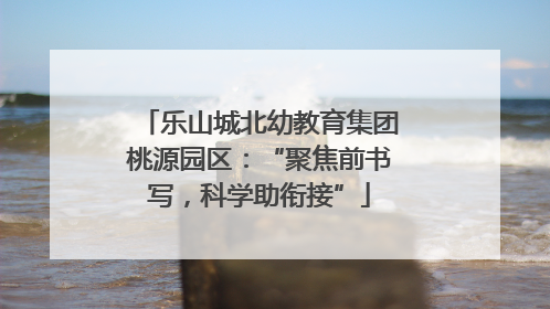 乐山城北幼教育集团桃源园区：“聚焦前书写，科学助衔接”