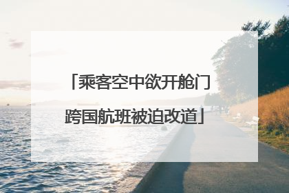 乘客空中欲开舱门 跨国航班被迫改道