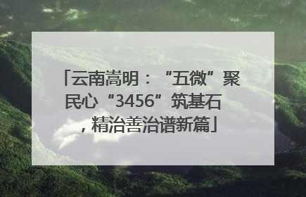 云南嵩明：“五微”聚民心“3456”筑基石，精治善治谱新篇