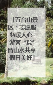 五台山景区：志愿服务暖人心 游客“粽”情山水共享假日美好