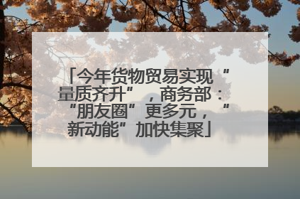 今年货物贸易实现“量质齐升”，商务部：“朋友圈”更多元，“新动能”加快集聚