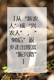 从“新农人”成“兴农人”，“90后”返乡走出致富“振兴路”